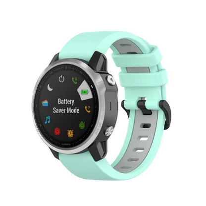 Bracelet en silicone bicolore, For Garmin Fenix 6