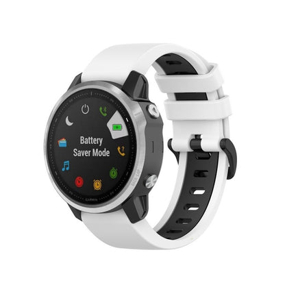 Bracelet en silicone bicolore, For Garmin Fenix 6