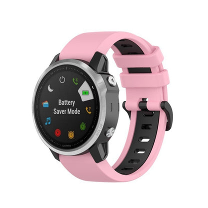 Bracelet en silicone bicolore, For Garmin Fenix 6