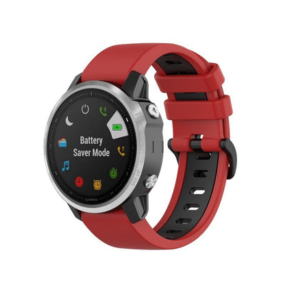 Bracelet en silicone bicolore, For Garmin Fenix 6