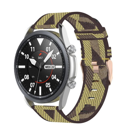 Sangle texturée en nylon tissé, taille : taille libre 20 mm., For Galaxy Watch 3 41mm