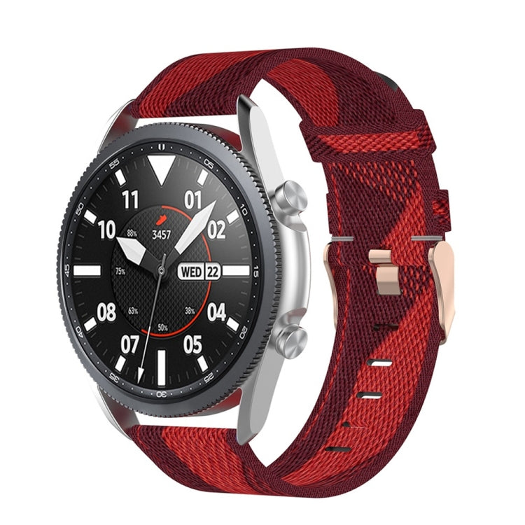 Sangle texturée en nylon tissé, taille : taille libre 20 mm., For Galaxy Watch 3 41mm