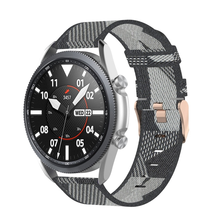 Sangle texturée en nylon tissé, taille : taille libre 20 mm., For Galaxy Watch 3 41mm