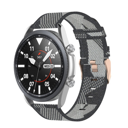 Sangle texturée en nylon tissé, taille : taille libre 20 mm., For Galaxy Watch 3 41mm