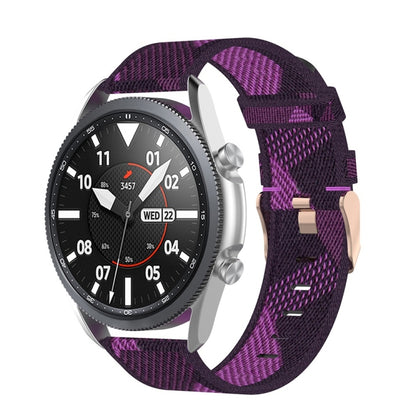 Sangle texturée en nylon tissé, taille : taille libre 20 mm., For Galaxy Watch 3 41mm