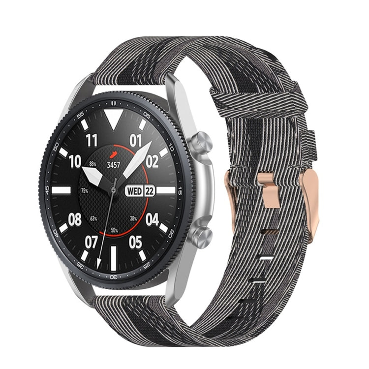 Sangle texturée en nylon tissé, taille : taille libre 20 mm., For Galaxy Watch 3 41mm