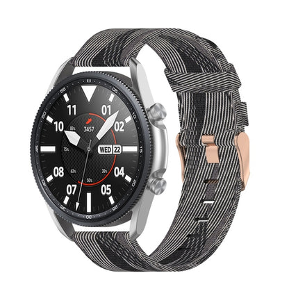 Sangle texturée en nylon tissé, taille : taille libre 20 mm., For Galaxy Watch 3 41mm