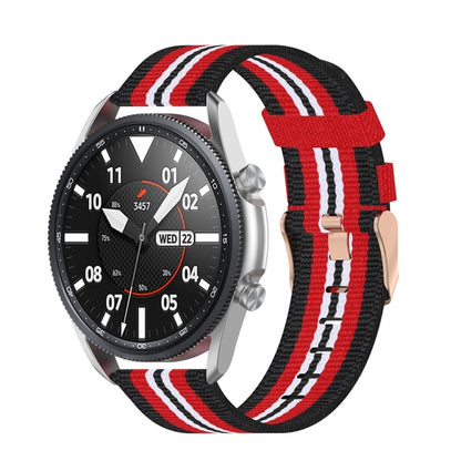 Sangle texturée en nylon tissé, taille : taille libre 20 mm., For Galaxy Watch 3 41mm