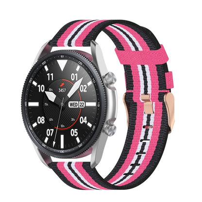 Sangle texturée en nylon tissé, taille : taille libre 20 mm., For Galaxy Watch 3 41mm
