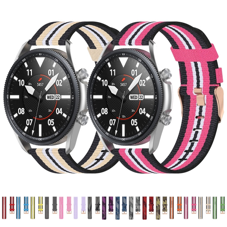 Sangle texturée en nylon tissé, taille : taille libre 20 mm., For Galaxy Watch 3 41mm