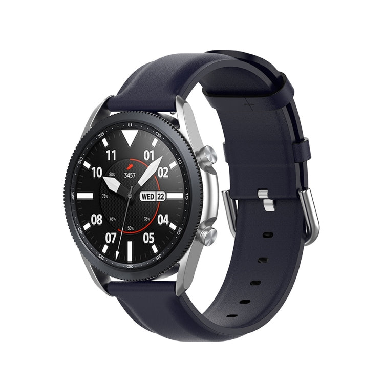 Bracelet en cuir à queue ronde, taille : taille libre 20 mm., For Galaxy Watch 3 41mm