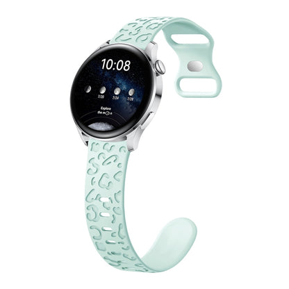 Bracelet de montre en silicone à boucle en forme de 8 papillon concave à imprimé léopard, 20mm, 22mm