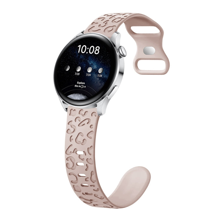 Bracelet de montre en silicone à boucle en forme de 8 papillon concave à imprimé léopard, 20mm, 22mm