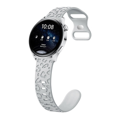Bracelet de montre en silicone à boucle en forme de 8 papillon concave à imprimé léopard, 20mm, 22mm