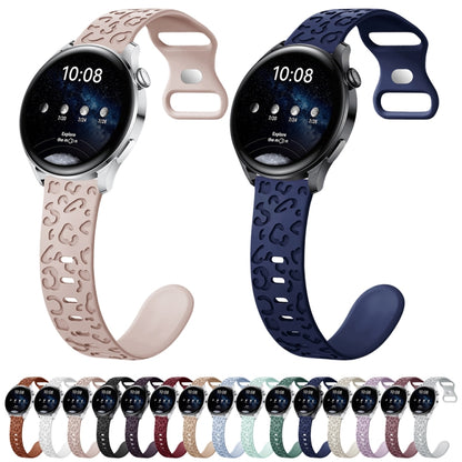 Bracelet de montre en silicone à boucle en forme de 8 papillon concave à imprimé léopard, 20mm, 22mm