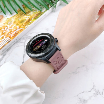 Bracelet de montre en silicone à boucle en forme de 8 papillon concave à imprimé léopard, 20mm, 22mm