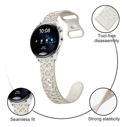 Bracelet de montre en silicone à boucle en forme de 8 papillon concave à imprimé léopard, 20mm, 22mm