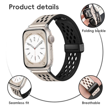 Bracelet de montre en cuir PU à boucle pliante de style trou, For Apple Watch Ultra 49mm