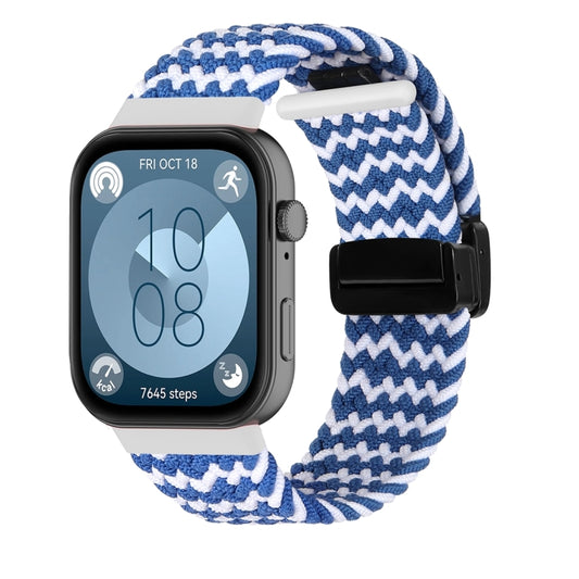 Bracelet de montre tressé à boucle pliante magnétique, For Huawei Watch Fit3