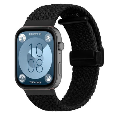 Bracelet de montre tressé à boucle pliante magnétique, For Huawei Watch Fit3