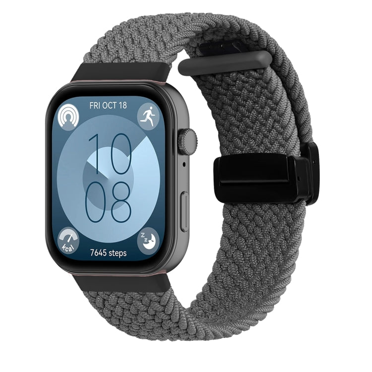 Bracelet de montre tressé à boucle pliante magnétique, For Huawei Watch Fit3