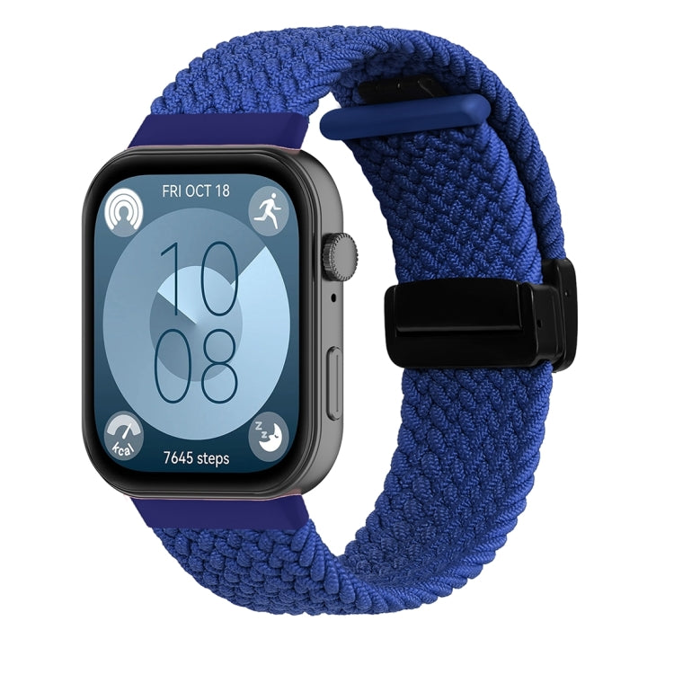 Bracelet de montre tressé à boucle pliante magnétique, For Huawei Watch Fit3