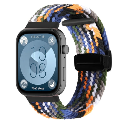 Bracelet de montre tressé à boucle pliante magnétique, For Huawei Watch Fit3