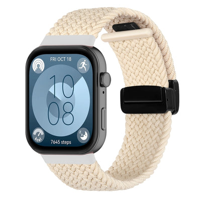 Bracelet de montre tressé à boucle pliante magnétique, For Huawei Watch Fit3