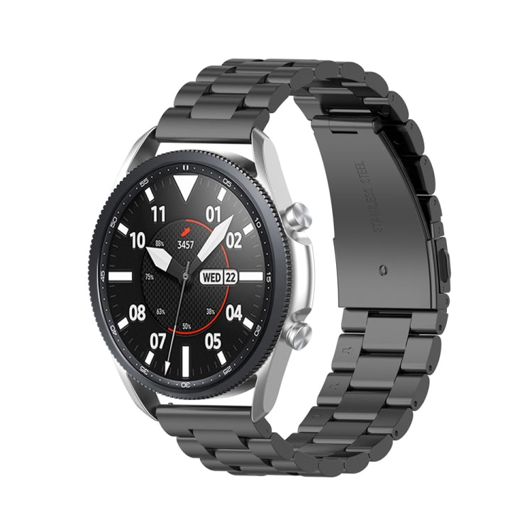 Trois sangles en acier inoxydable démontent le compteur et les oreilles, taille : 22 mm., For Galaxy Watch 3 45mm