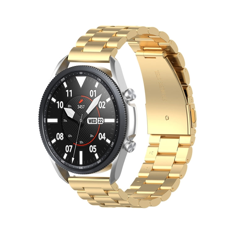 Trois sangles en acier inoxydable démontent le compteur et les oreilles, taille : 22 mm., For Galaxy Watch 3 45mm
