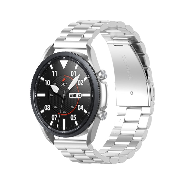 Trois sangles en acier inoxydable démontent le compteur et les oreilles, taille : 22 mm., For Galaxy Watch 3 45mm
