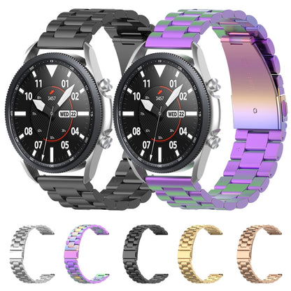Trois sangles en acier inoxydable démontent le compteur et les oreilles, taille : 22 mm., For Galaxy Watch 3 45mm