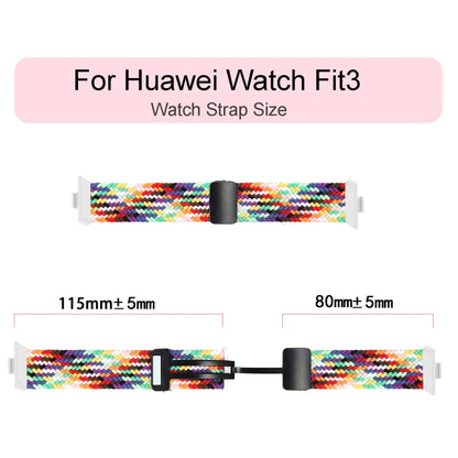 Bracelet de montre tressé à boucle pliante magnétique, For Huawei Watch Fit3