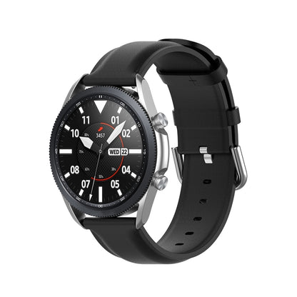 Bracelet en cuir à queue ronde, taille : taille libre 22 mm., For Galaxy Watch 3 45mm