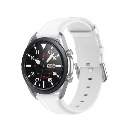 Bracelet en cuir à queue ronde, taille : taille libre 22 mm., For Galaxy Watch 3 45mm