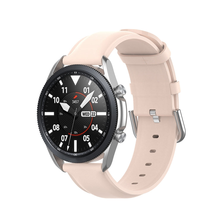 Bracelet en cuir à queue ronde, taille : taille libre 22 mm., For Galaxy Watch 3 45mm