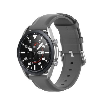 Bracelet en cuir à queue ronde, taille : taille libre 22 mm., For Galaxy Watch 3 45mm