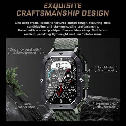Montre intelligente de sport LEMFO C28 2,02 pouces, prise en charge des appels Bluetooth/notification de message/moniteur de santé de fréquence cardiaque/tension artérielle