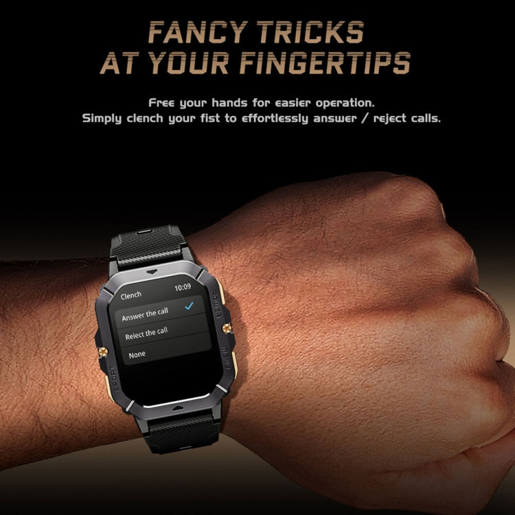 Montre intelligente de sport LEMFO C28 2,02 pouces, prise en charge des appels Bluetooth/notification de message/moniteur de santé de fréquence cardiaque/tension artérielle