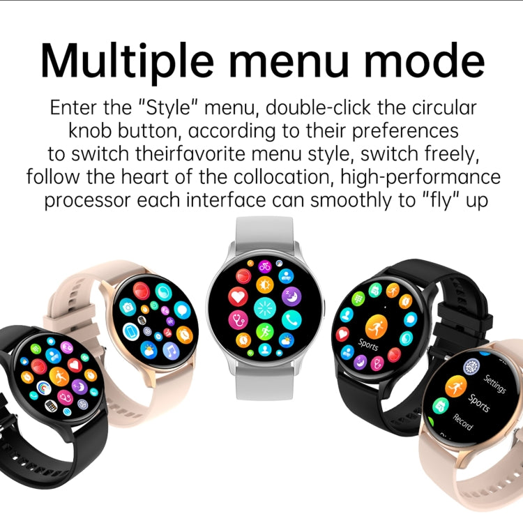 LEMFO HK89 1,43 pouces BT5.0 IP67 Montre intelligente de sport, prise en charge des appels Bluetooth/notification de message/moniteur de santé de fréquence cardiaque/tension artérielle