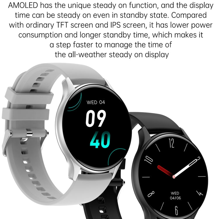 LEMFO HK89 1,43 pouces BT5.0 IP67 Montre intelligente de sport, prise en charge des appels Bluetooth/notification de message/moniteur de santé de fréquence cardiaque/tension artérielle