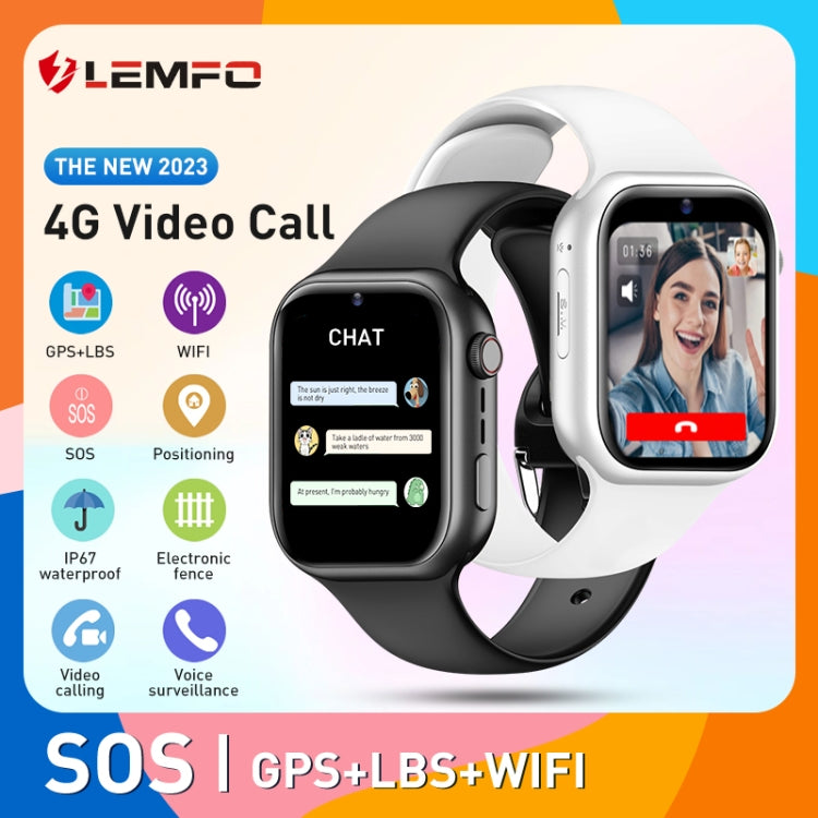 Montre connectée de sport pour enfants LEMFO K20 1,81 pouces, prise en charge des appels vidéo / notifications de messages / GPS / WiFi / AI