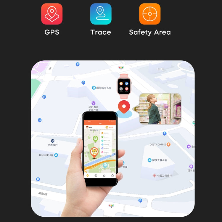 Montre connectée de sport pour enfants LEMFO K20 1,81 pouces, prise en charge des appels vidéo / notifications de messages / GPS / WiFi / AI