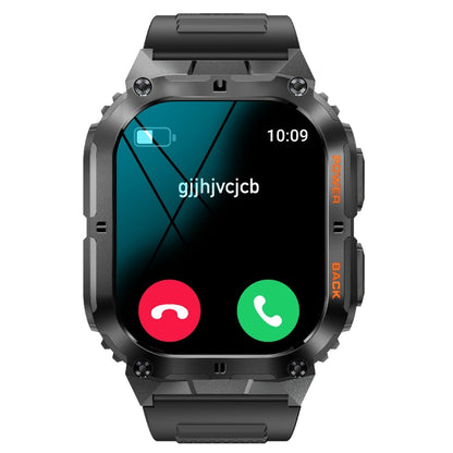 Montre connectée de sport LEMFO K61 Pro 1,96 pouces BT5.0, prise en charge des appels Bluetooth / sommeil / oxygène dans le sang / fréquence cardiaque / pression artérielle