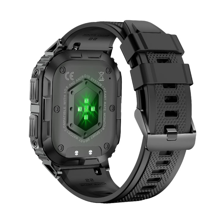 Montre connectée de sport LEMFO K61 Pro 1,96 pouces BT5.0, prise en charge des appels Bluetooth / sommeil / oxygène dans le sang / fréquence cardiaque / pression artérielle
