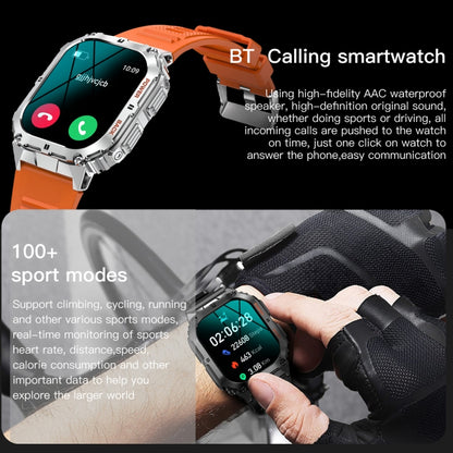 Montre connectée de sport LEMFO K61 Pro 1,96 pouces BT5.0, prise en charge des appels Bluetooth / sommeil / oxygène dans le sang / fréquence cardiaque / pression artérielle
