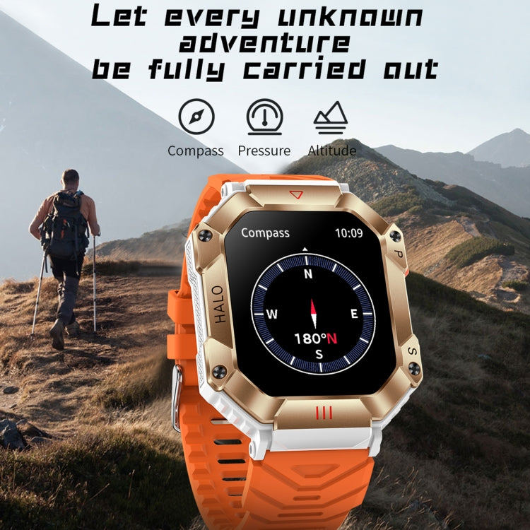 Montre connectée de sport LEMFO KR80 2,0 pouces BT5.1 IP67, prise en charge des appels Bluetooth / sommeil / oxygène sanguin / fréquence cardiaque / pression artérielle