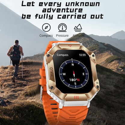 Montre connectée de sport LEMFO KR80 2,0 pouces BT5.1 IP67, prise en charge des appels Bluetooth / sommeil / oxygène sanguin / fréquence cardiaque / pression artérielle