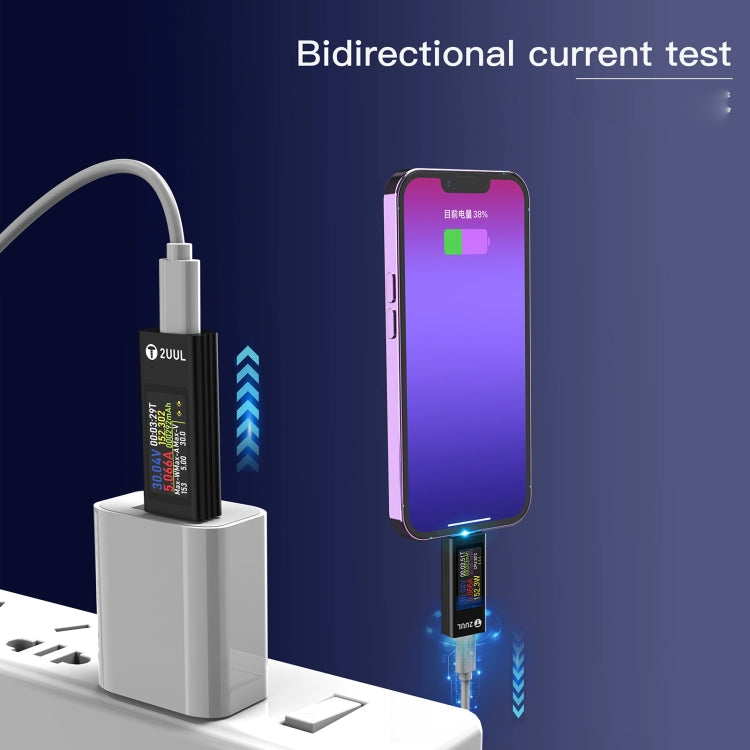 Mini détecteur de charge 2UUL Charging Mate Type-C avec test de courant bidirectionnel
