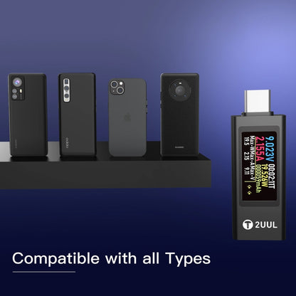 Mini détecteur de charge 2UUL Charging Mate Type-C avec test de courant bidirectionnel